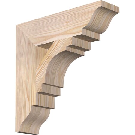 Ekena Millwork Merced Traditional Smooth Bracket, Douglas Fir, 3 1/2"W x 14"D x 14"H BKT04X14X14MRC01SDF